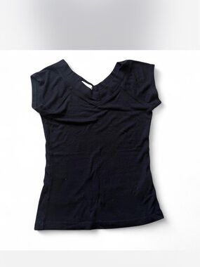 BDG Black V-Neck Short Sleeve Tee